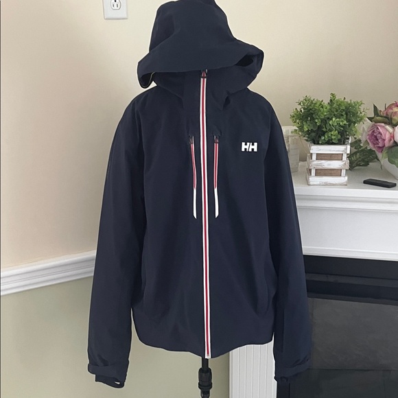 HELLY HANSON Navy Blue Mens Hooded Alpha LIFALOFT Insulated Ski Jacket XL - Picture 4 of 16